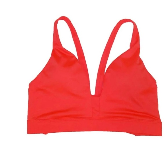 Victorias Secret VSX Sport Strappy Back Lined Plunge Wireless Sports Bra Size L - Picture 1 of 10